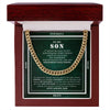 To My Son - Straighten Your Crown, Cuban Link Chain Necklace Gift Son