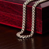 To My Son - Straighten Your Crown, Cuban Link Chain Necklace Gift Son