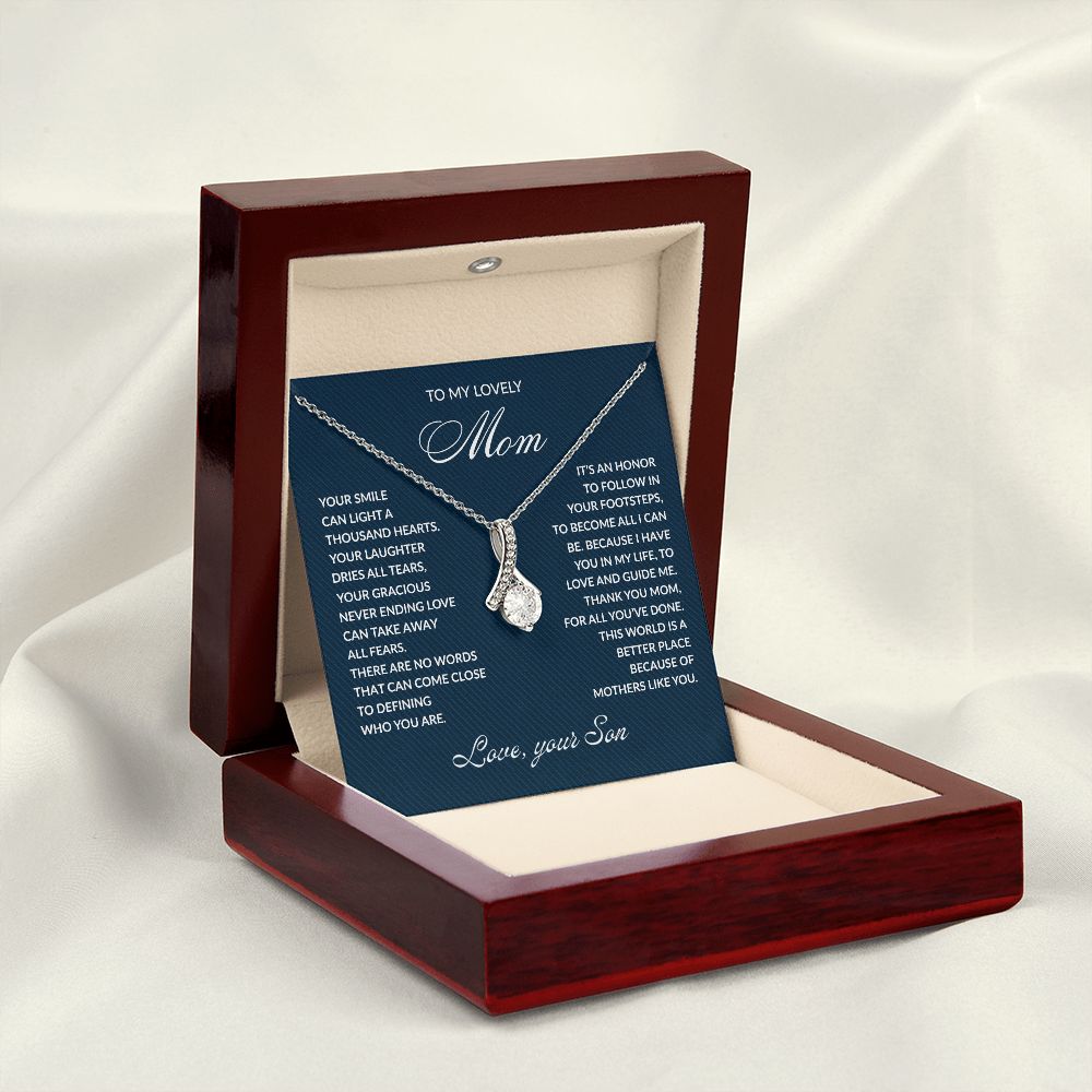 Mom Your Smile, Alluring Beauty Necklace, Perfect Gift For Mom From Son