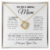 To My Caring Mom - My Mom Forever - Love Knot Necklace