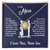 To My Mom - Loved Mother - Love Knot Necklace