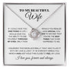 To My Beautiful Wife | You Are The Best Thing | Love Knot Necklace
