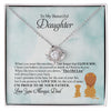 To My Beautiful Daughter - I'm Proud To Be Your Father - Gift For Daughter From Dad - Love Knot Necklace