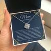 To My Beautiful Mom - Thank You - Love Knot Necklace