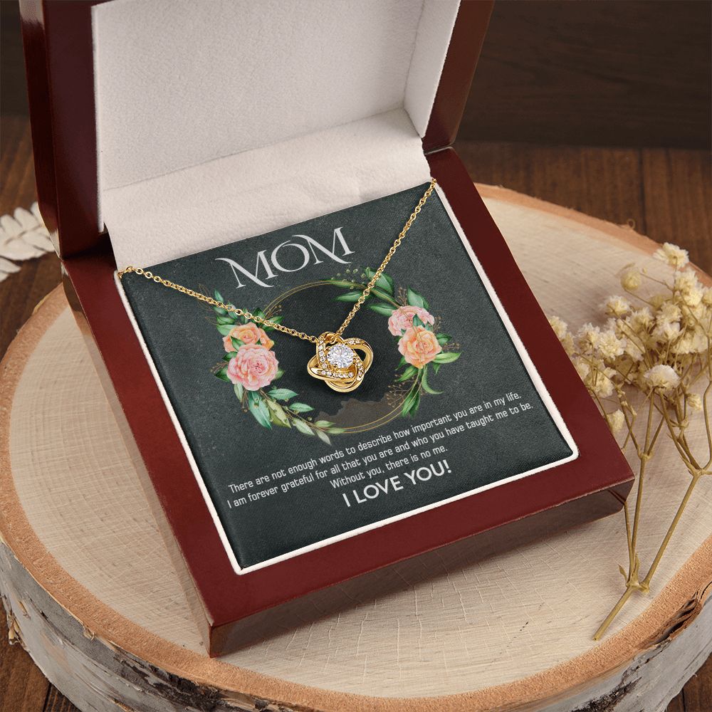 Mom How Important, Love Knot Necklace, Anniversary Gift For Mom