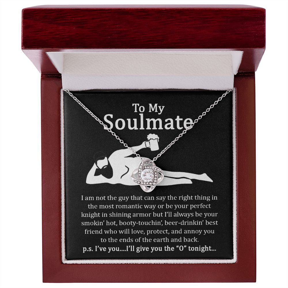 Soulmate I Will Give You The O To Night | Funny Gift For Your Soulmate | Love Knot Necklace