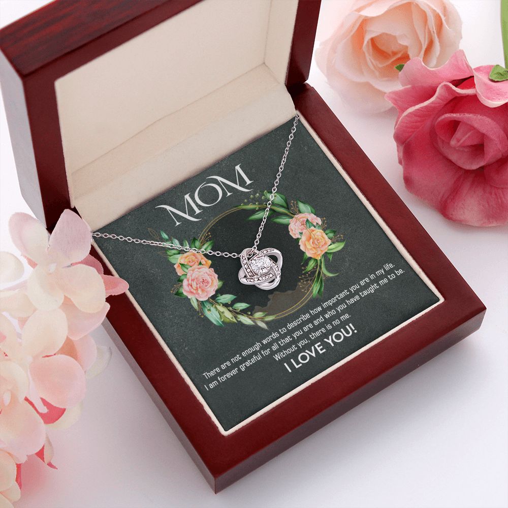 Mom How Important, Love Knot Necklace, Anniversary Gift For Mom