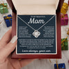 To My Mom - Taught Me What It Takes To Be A Man, Love Knot Necklace