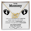 To My Mommy - Love You - Interlocking Hearts Necklace