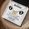 To My Mommy - Love You - Interlocking Hearts Necklace
