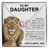 To My Daughter | This Old Lion | Interlocking Hearts necklace Christmas Birthday Gifts