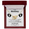 To My Mommy - Love You - Interlocking Hearts Necklace