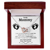 To My Mommy - Love You - Interlocking Hearts Necklace