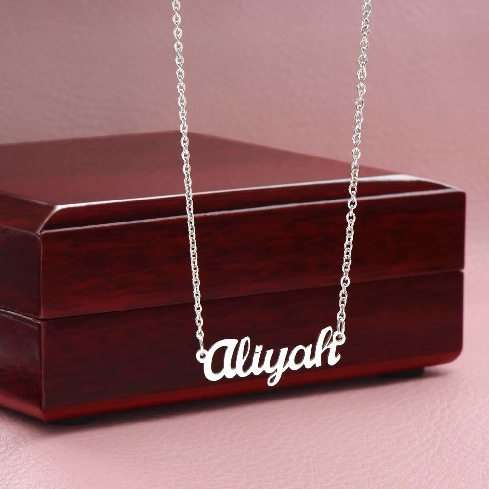 Daughter Deep In Your Heart, Personalized Name Necklace, Gift For Daughter From Dad, Custom Name Jewelry