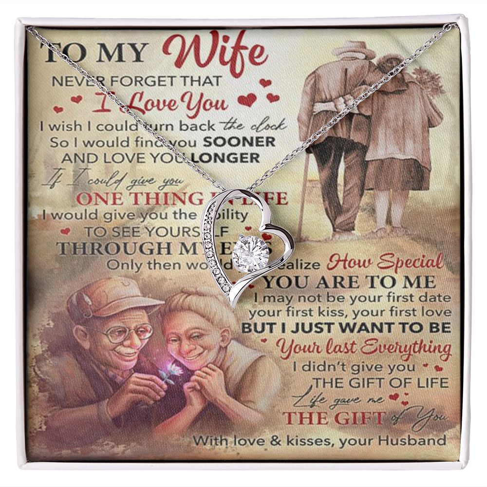 Romantic Gift For Wife | Never Forget That I Love You | Forever Love Necklace