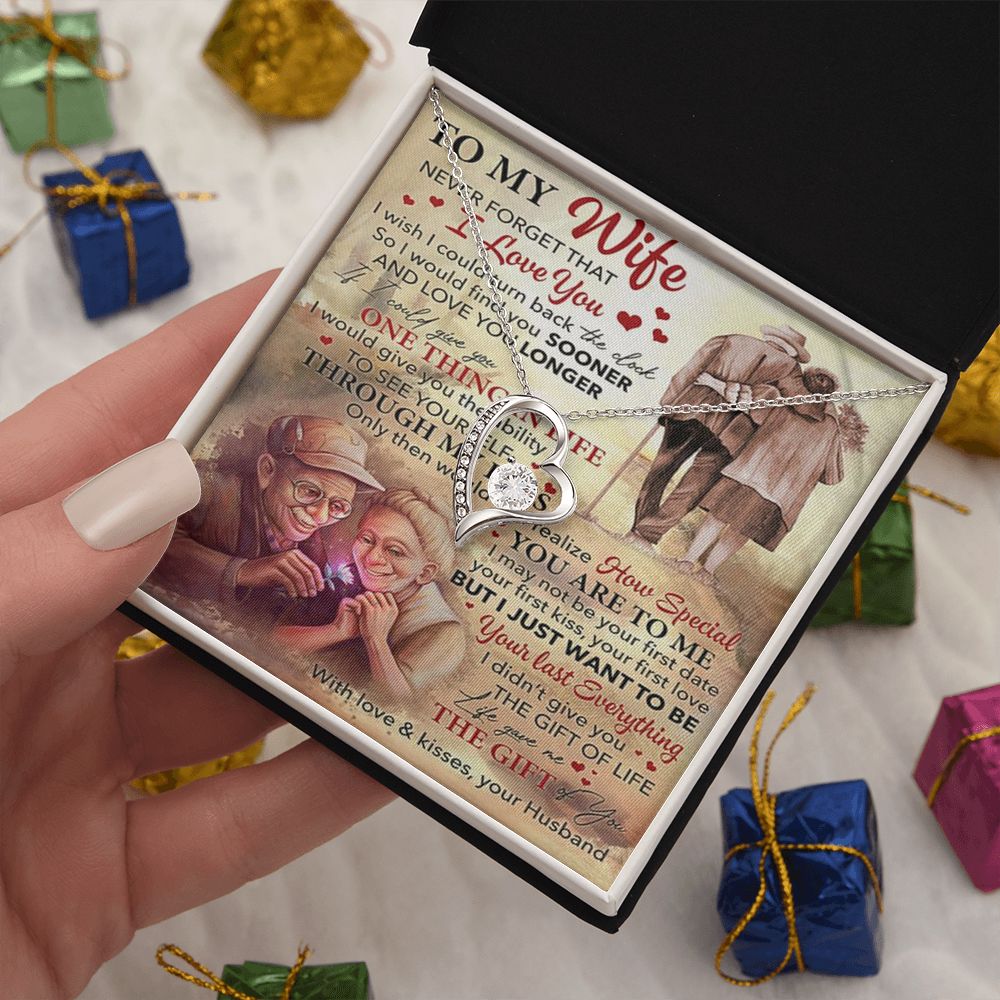 Romantic Gift For Wife | Never Forget That I Love You | Forever Love Necklace