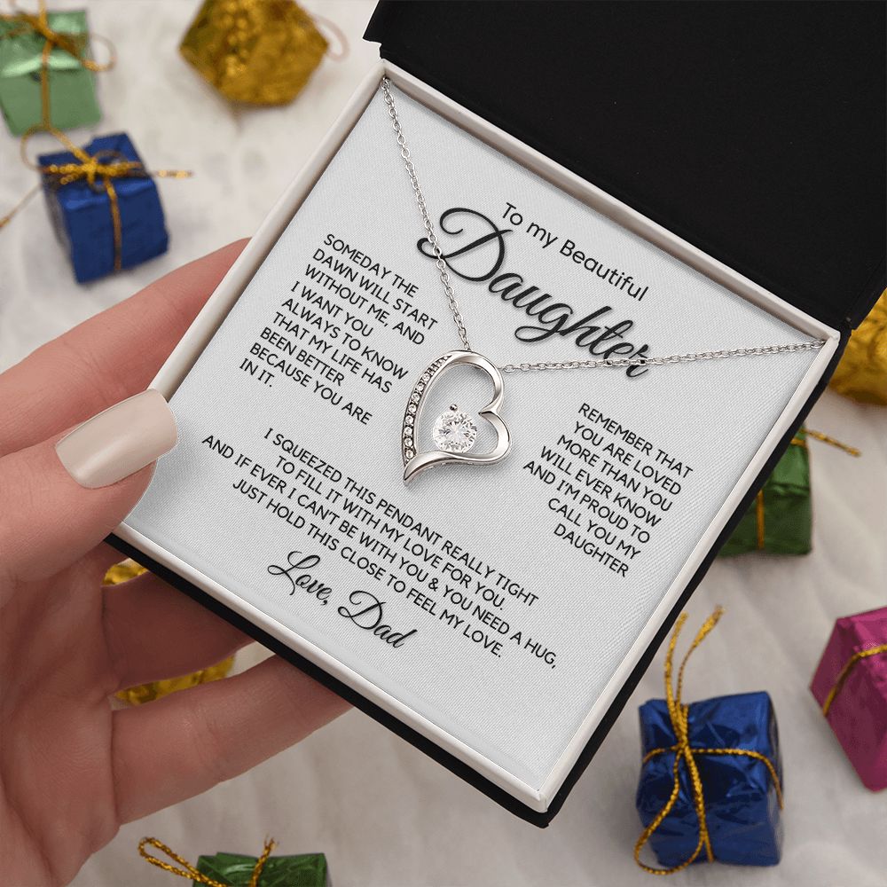 Daughter You Are Loved, Forever Love Necklace, Daughter Gift From Dad