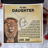 To My Daughter, This Old Lion, Forever Love Necklace. Gift for Daughter from Dad