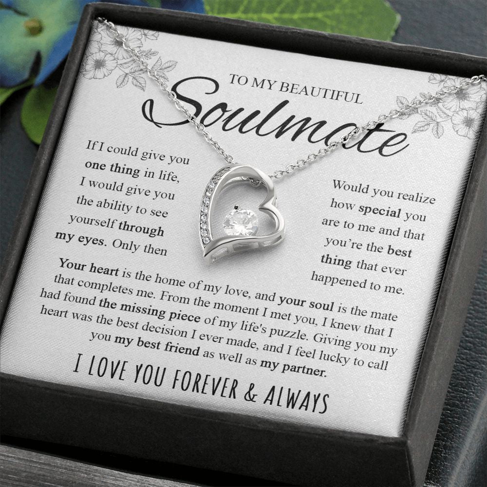 To My Beautiful Soulmate | Your Heart Is The Home Of My Love | Forever Love Necklace