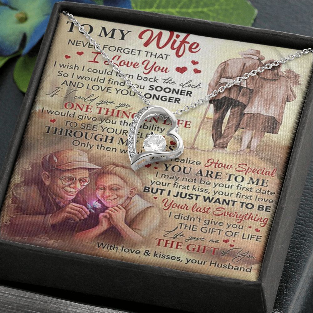 Romantic Gift For Wife | Never Forget That I Love You | Forever Love Necklace