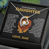 Daughter Your Journey In Life, Forever Love Necklace, Gift for Daughter from Dad