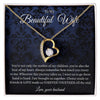 To My Beautiful Wife - The Beat Of My Heart - Forever Love Necklace