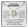 To My Beautiful Soulmate - Missing Piece - Forever Love Necklace