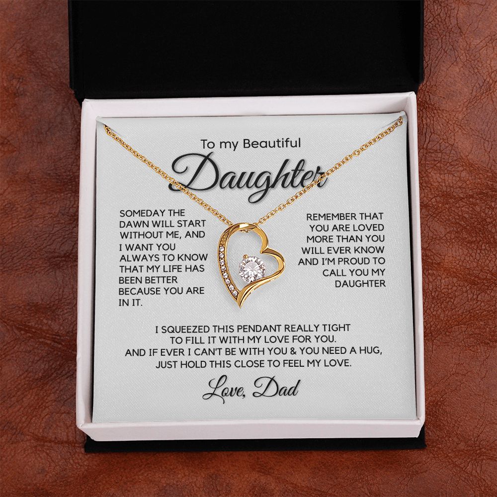 Daughter You Are Loved, Forever Love Necklace, Daughter Gift From Dad
