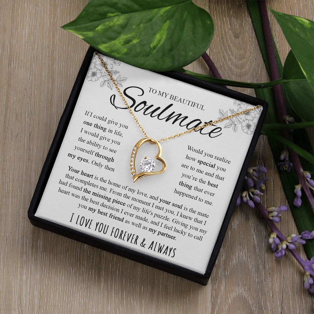 To My Beautiful Soulmate | Your Heart Is The Home Of My Love | Forever Love Necklace