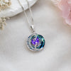 Moon Star Birthstone Pendant Necklace for Women - Jewelry Gift for Wife, Mom, Daughter