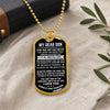 My Dear Son - Life Will Bring Challenges - Dog Tag Necklace - Best Gift For Son