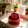 Real Rose Jewelry Box with Heart-shaped Pendant Necklace Included - Mother’s Day Gift for Mom or Grandma
