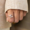 Hug Ring For My Daughter - A Symbol of Love and Protection - Adjustable Ring S925 Silver