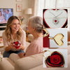 Real Rose Jewelry Box with Heart-shaped Pendant Necklace Included - Mother’s Day Gift for Mom or Grandma