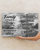 Personalized Names Premium Canvas, Family Crazy Loud Love, Gift For Parents