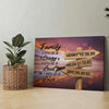 Boat In A Lake On Sunset - Personalized Names Premium Canvas - Family Crazy Loud Love