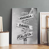 Personalized Name & Date Premium Canvas, Street Sign Family Multi Name Wall Art