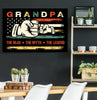 Personalized Names Premium Canvas - Grandpa, The Man, The Myth, The Legend - Father's Day Gift For Grandpa