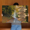 Autumn Forest Road Personalized Multi-Names Canvas