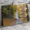 Autumn Forest Road Personalized Multi-Names Canvas