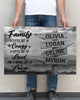 Mountain Range Customized Names Premium Canvas - Family Crazy Loud Love