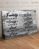 Mountain Range Customized Names Premium Canvas - Family Crazy Loud Love