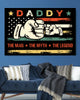 Daddy The Man The Myth The Legend, Personalized Name Premium Canvas, Father's Day Gift For Dad