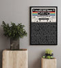 Personalized Couple Cassette Lyric Canvas Wall Art