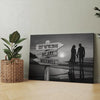 Personalized Beach Street Sign Couple Name Canvas