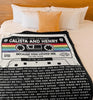 Personalized Couple Cassette Lyric Blanket