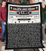 Personalized Couple Cassette Lyric Blanket