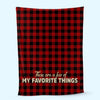 Blanket These Are A Few Of My Favorite Things - Christmas Gift For Parents, Family - Photo Upload