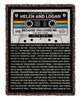 Personalized Couple Cassette Song Lyric Woven Blanket