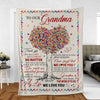 Grandma Thank You For Your Love And Support - Personalized Blanket - Christmas Gift For Grandma, Mom